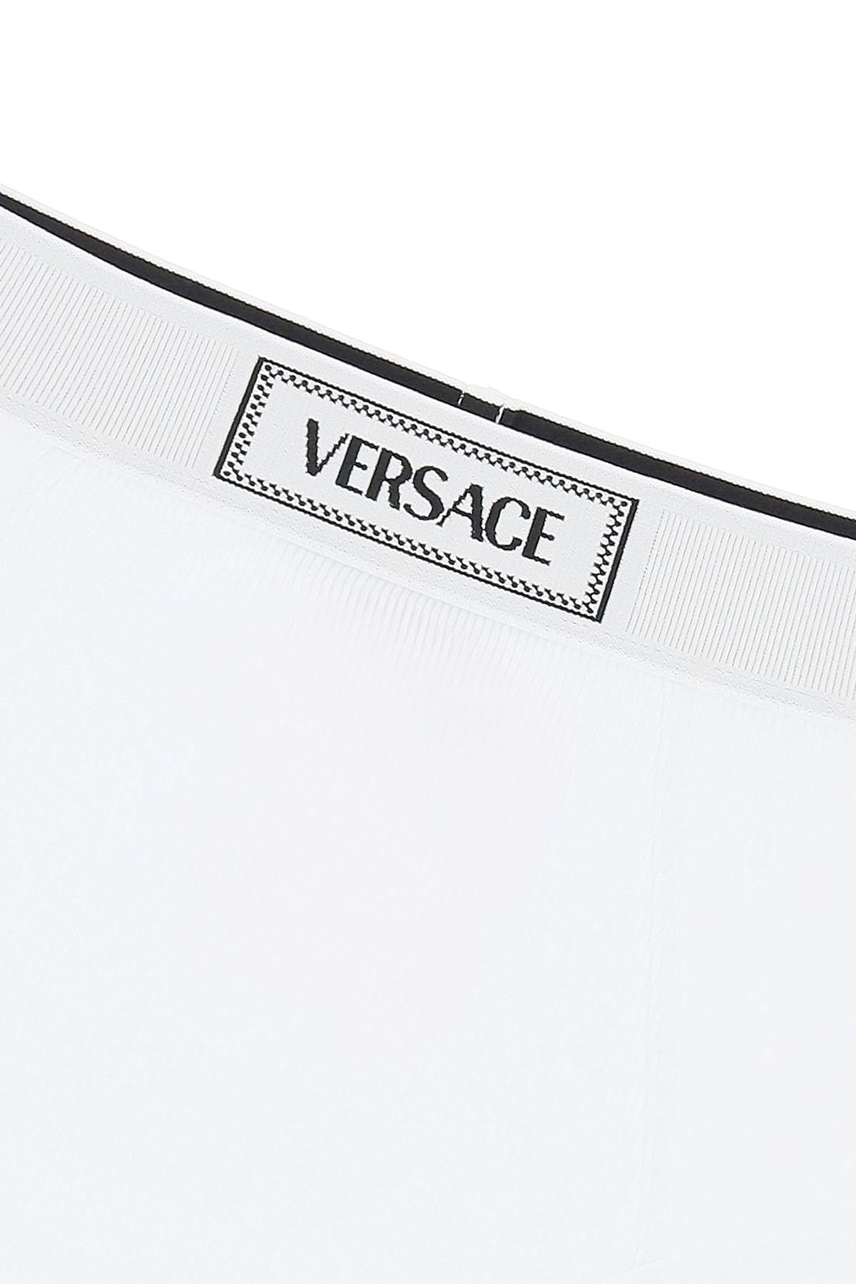 Versace ribbed briefs with '90s logo