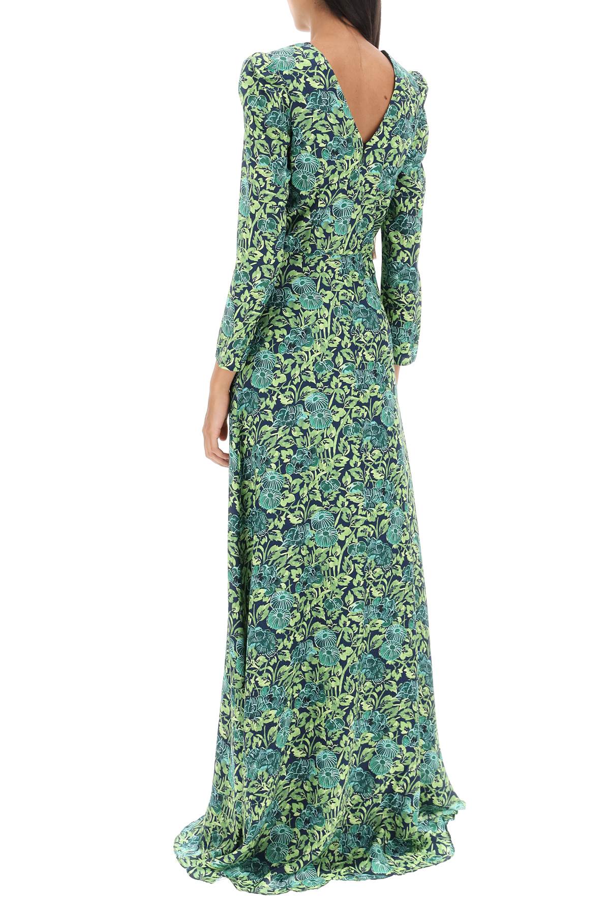 Saloni margot maxi silk dress