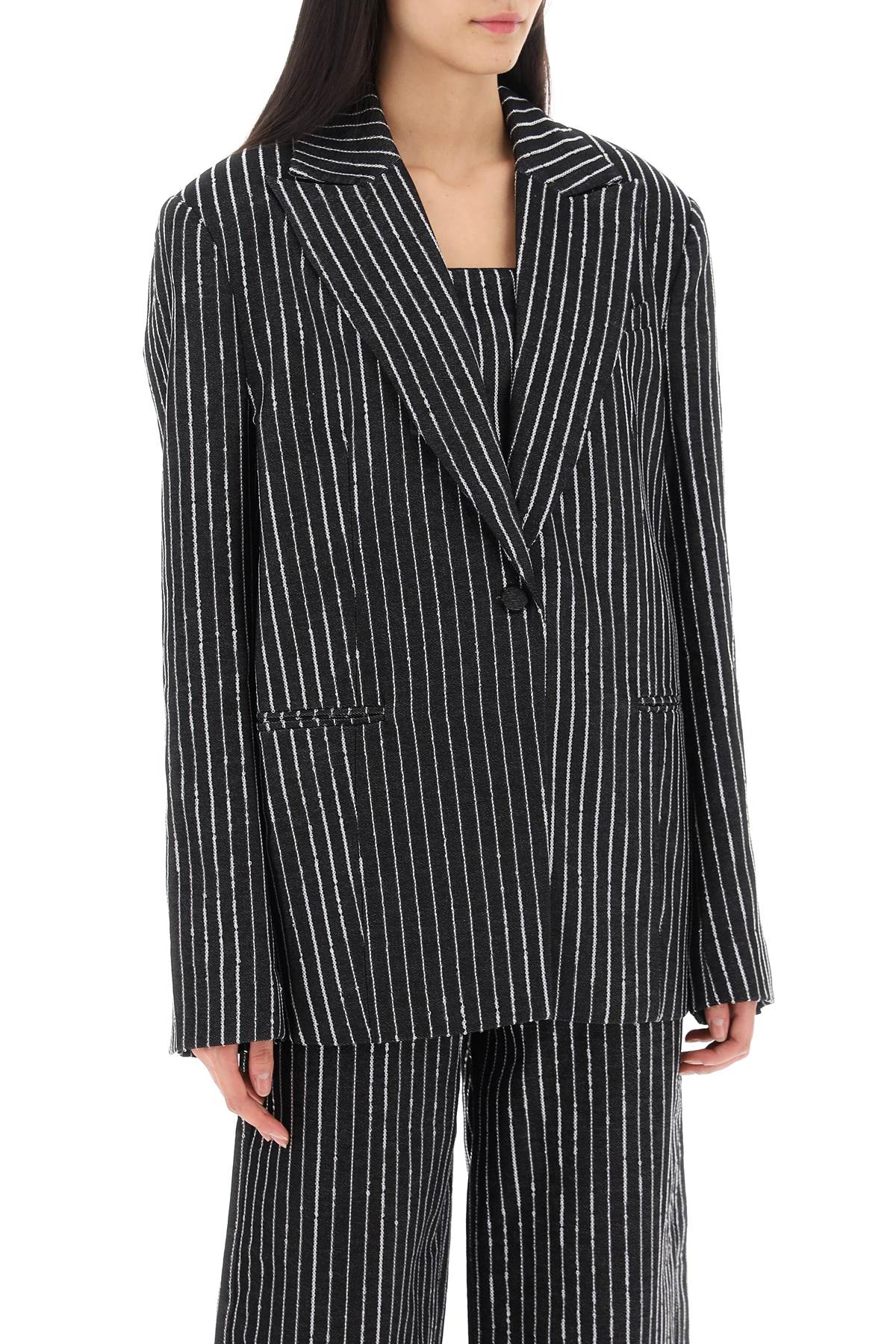 Rotate Rotate blazer with sequined stripes