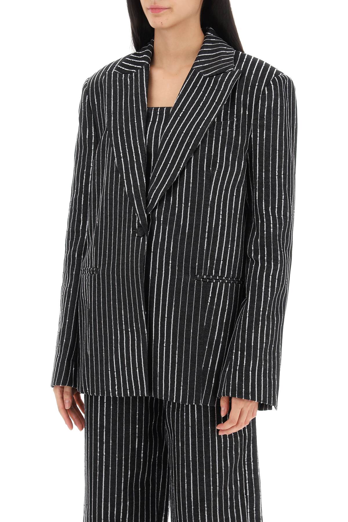 Rotate Rotate blazer with sequined stripes