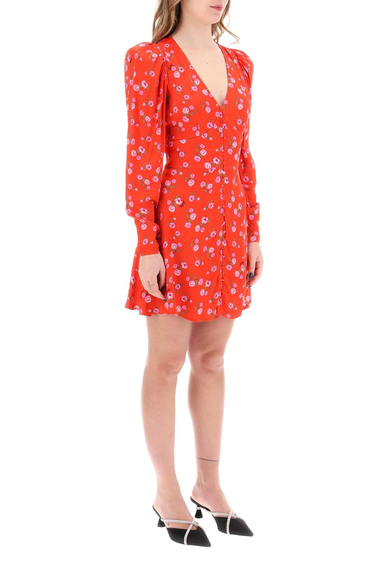 Rotate Rotate floral printed satin mini dress