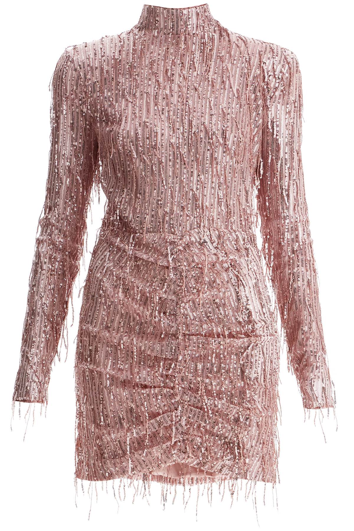 Rotate mini dress with sequin fringe details