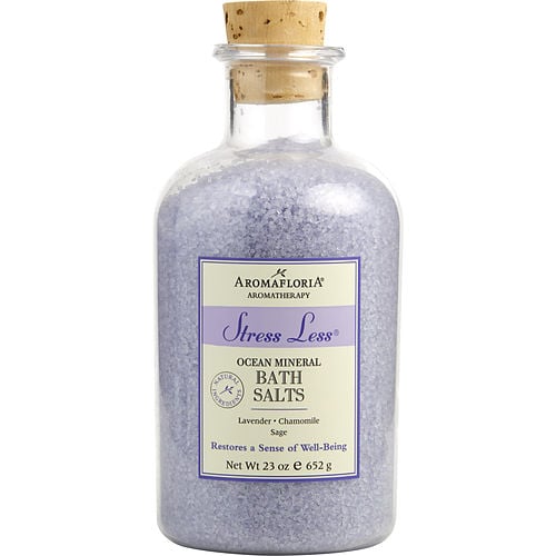 Aromafloria Stress Less Ocean Mineral Bath Salts 23 Oz Blend Of Lavender, Chamomile, And Sage