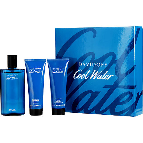 Davidoffcool Wateredt Spray 4.2 Oz & Aftershave Balm 2.5 Oz & Shower Gel 2.5 Oz