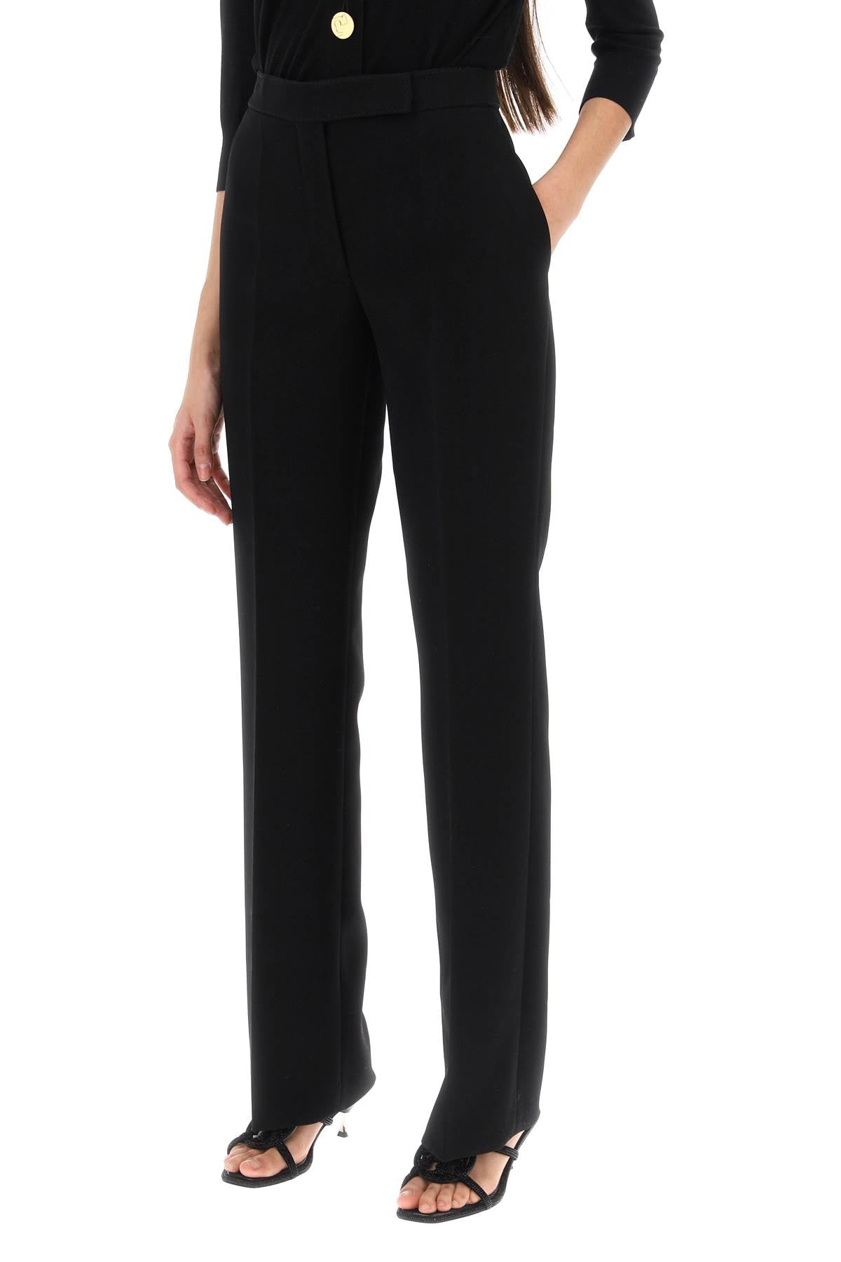 Tory Burch straight leg pants in crepe cady