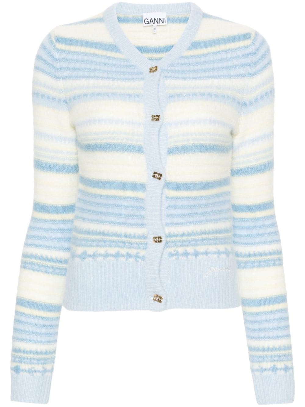 GANNI Sweaters Clear Blue