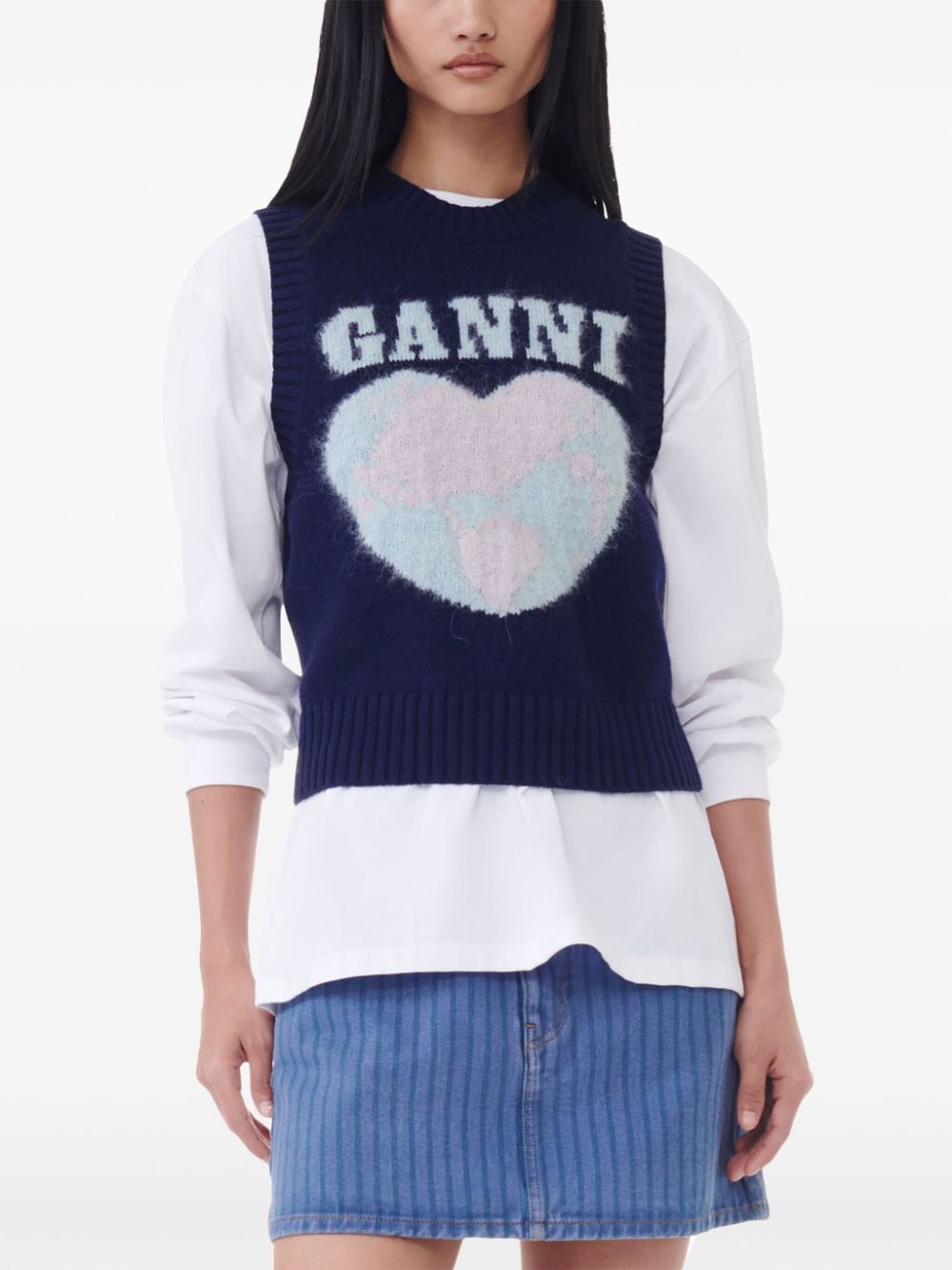 GANNI Sweaters Blue