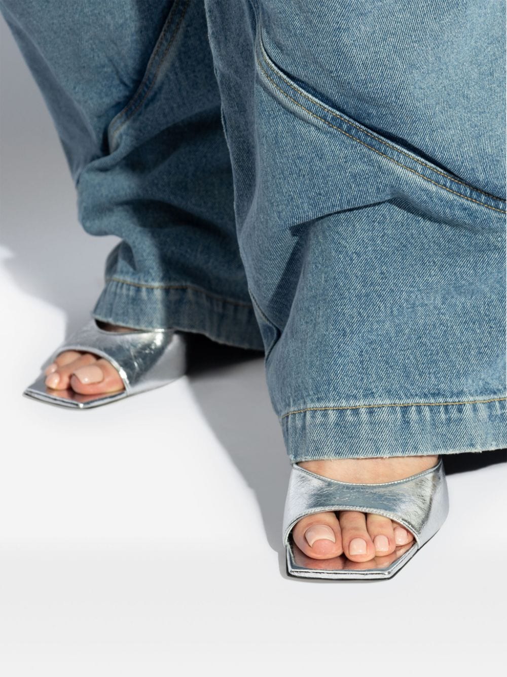 The Attico Sandals Silver