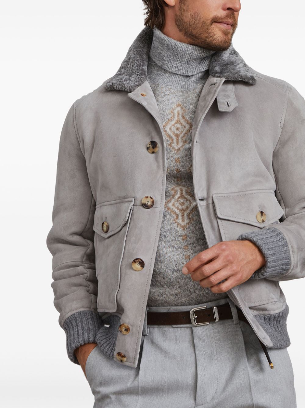 Brunello Cucinelli Jackets Light Grey