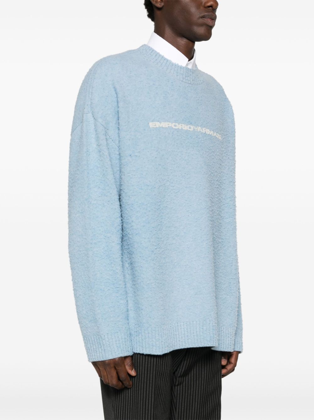 Emporio Armani Sweaters Clear Blue