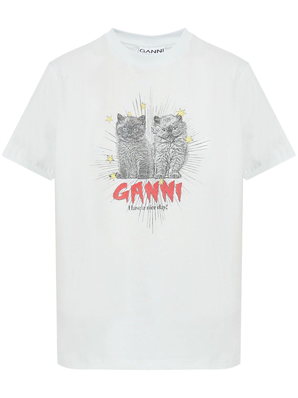 GANNI T-shirts and Polos Clear Blue