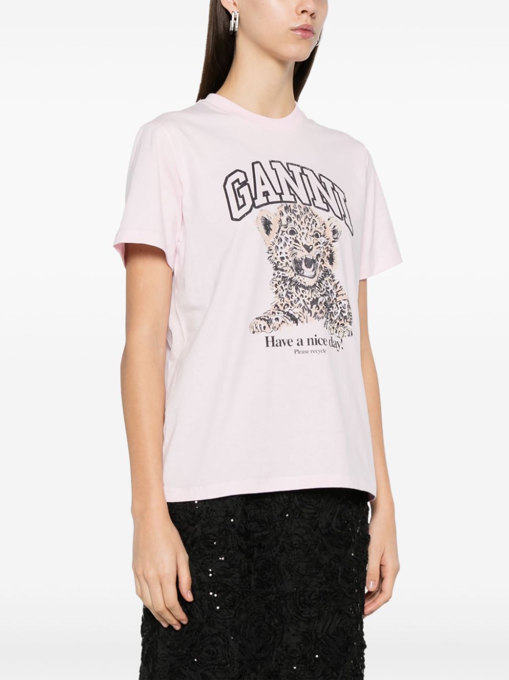 GANNI T-shirts and Polos Pink