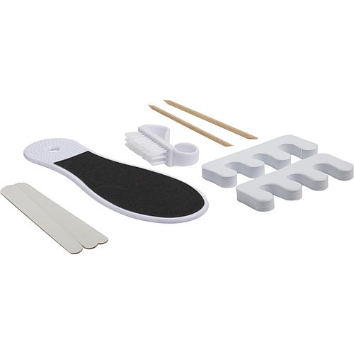 Spa Accessories Spa Accessories Set-8 Pieces Pedicure Set With Foot File & Nail Brush & Cuticle Sticks(2) & Emery Boards( 2) & Toe Separators(2) - White For Unisex