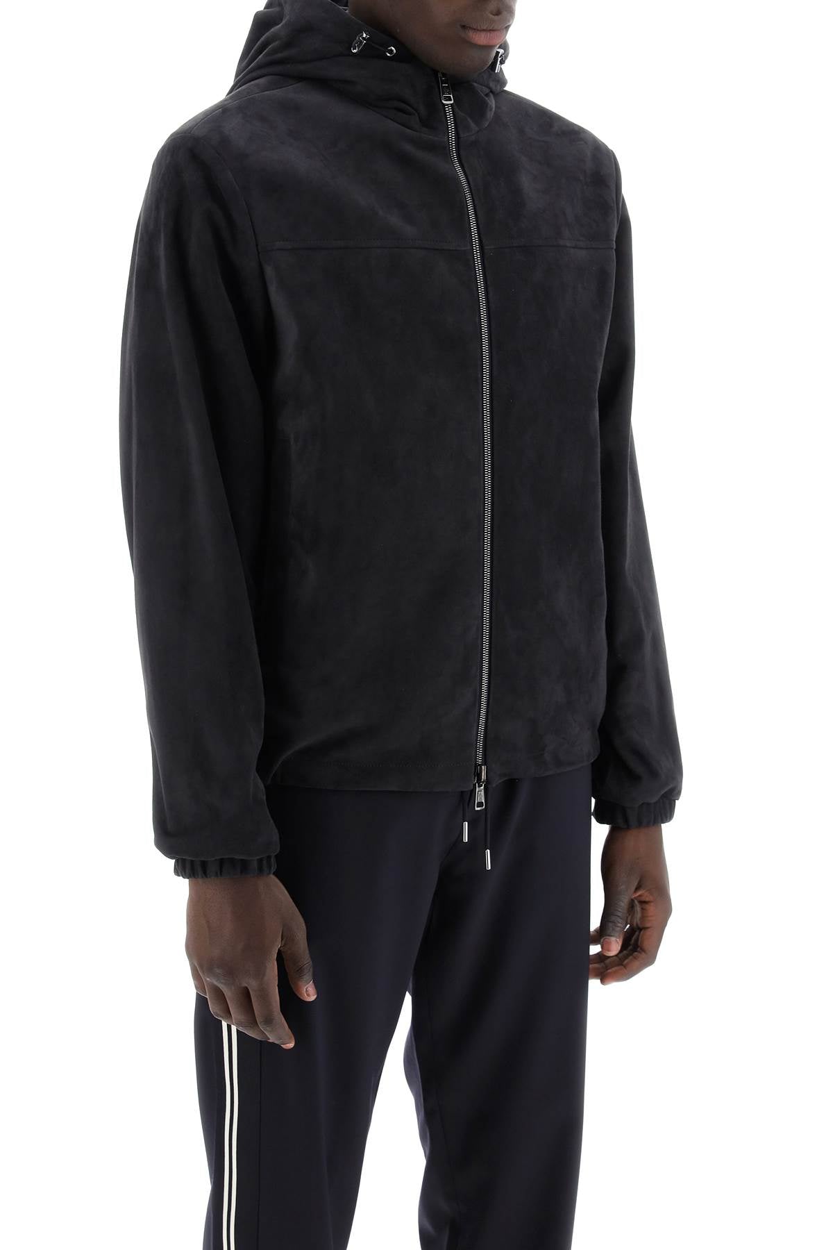 Moncler Moncler reversible suede frejus jacket in