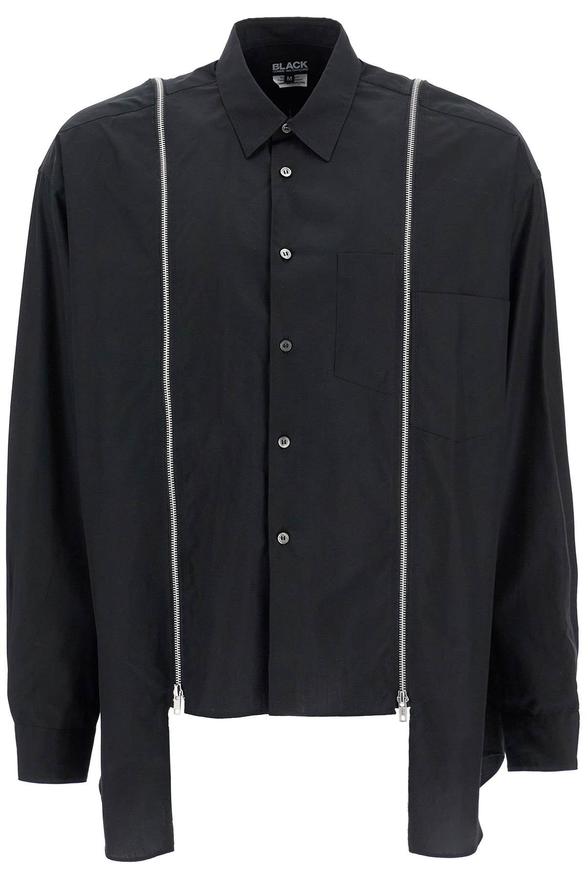 COMME DES GARCONS BLACK "shirt with functional zip