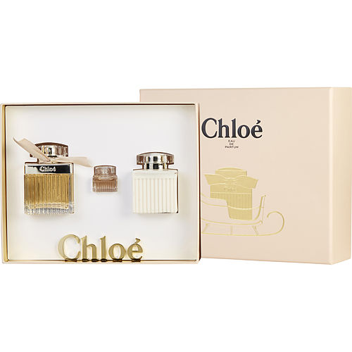 Chloe Chloe Eau De Parfum Spray 2.5 Oz & Body Lotion 3.4 Oz & Eau De Parfum 0.17 Oz Mini