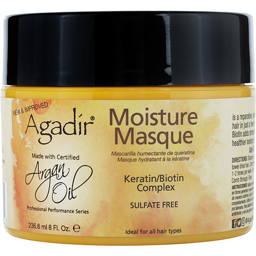 Agadir Agadir Argan Oil Keratin Protein Moisture Masque- Sulfate Free 8 Oz