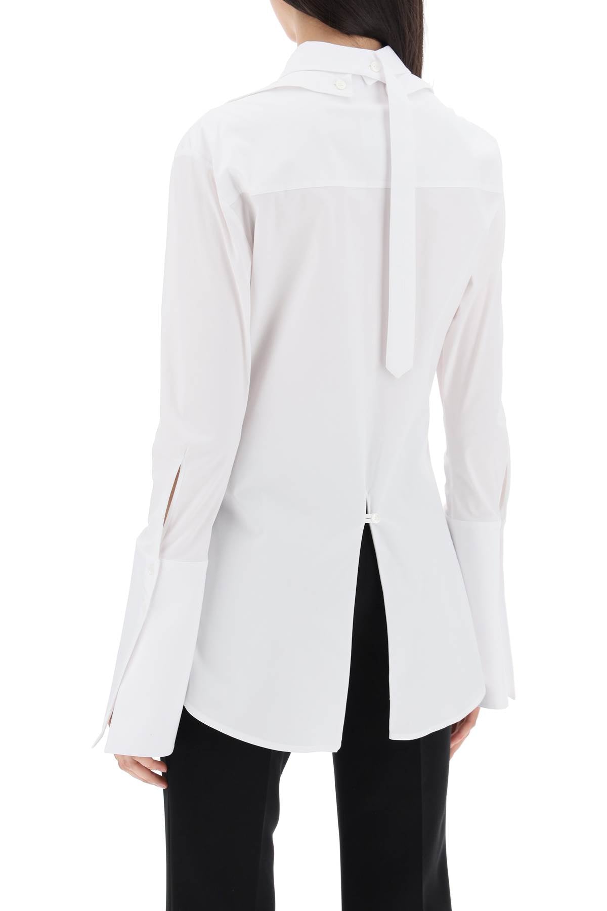 Courreges modular cotton poplin shirt