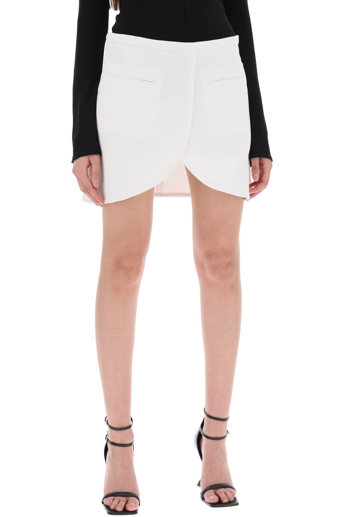 Courreges ellipse twill mini skirt in