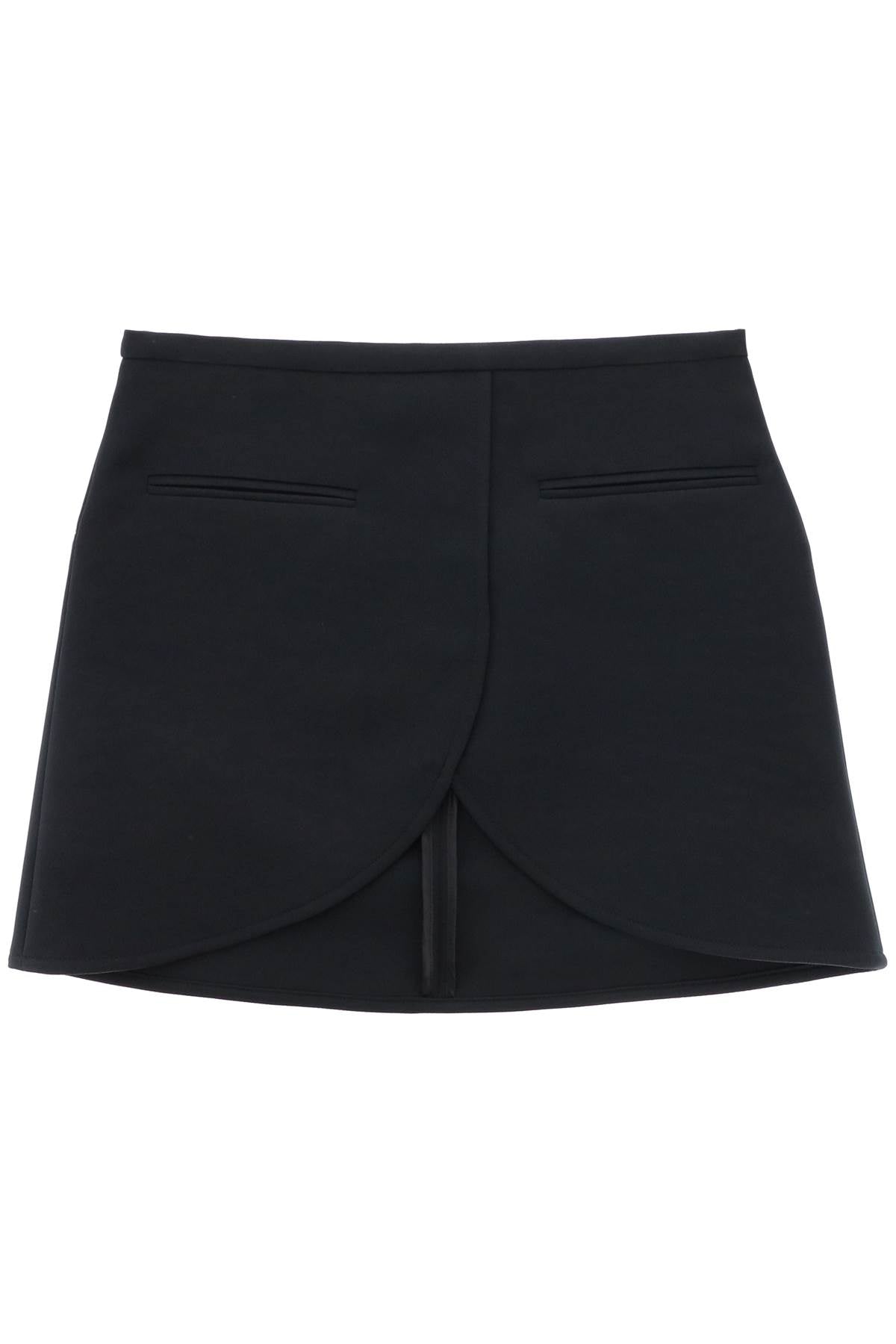 Courreges ellipse twill mini skirt in