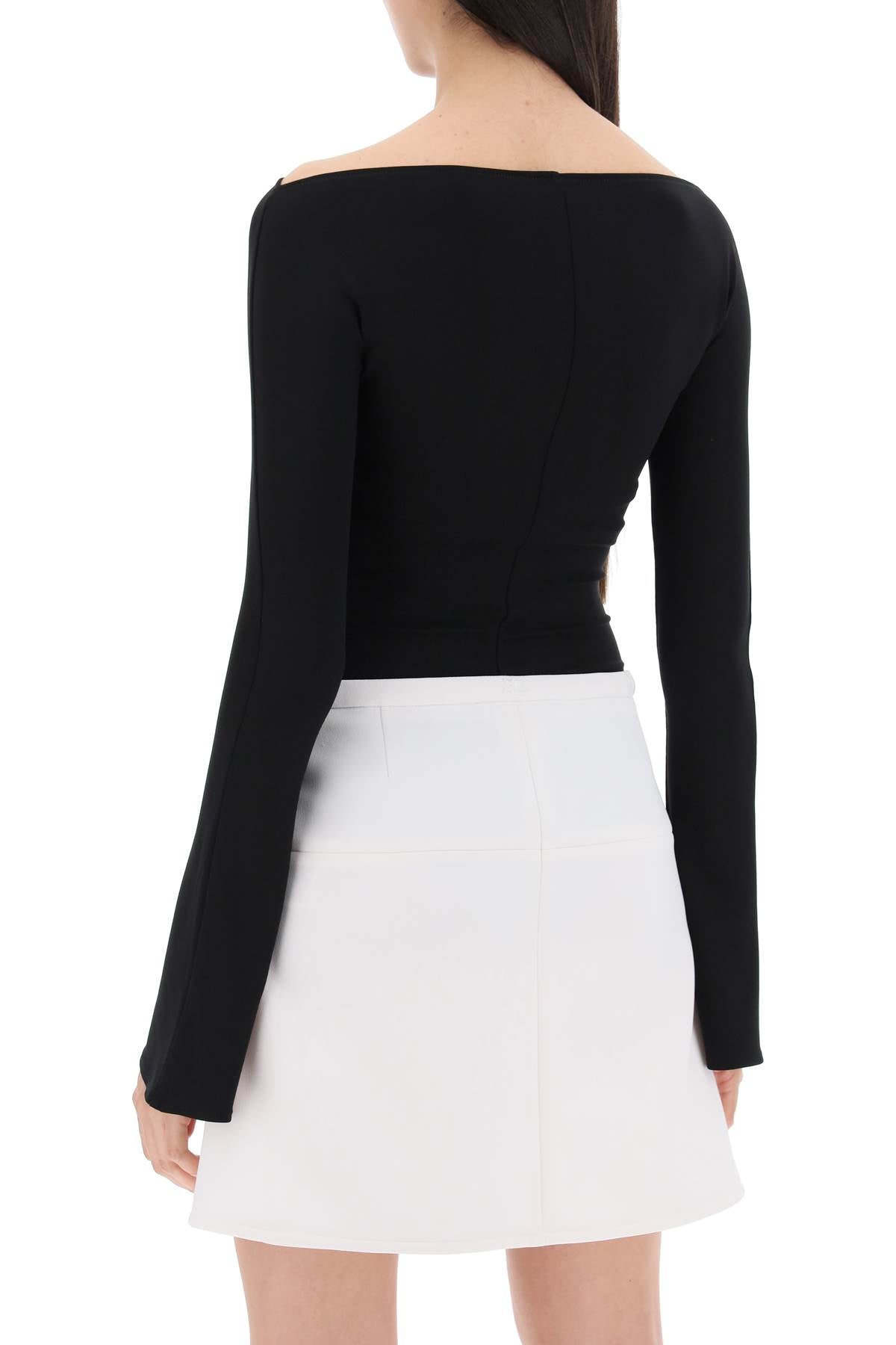 Courreges "invisible front zip bodycon dress"