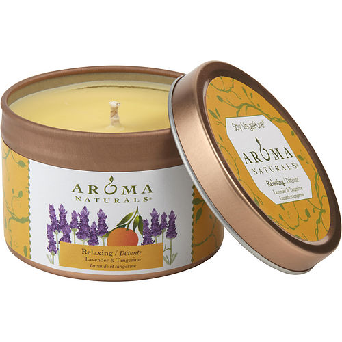 Relaxing Aromatherapy Relaxing Aromatherapy One 2.5X1.75 Inch Tin Soy Aromatherapy Candle.  Combines The Essential Oils Of Lavender And Tangerine To Create A Fragrance That Reduces Stress.  Burns Approx. 15 Hrs