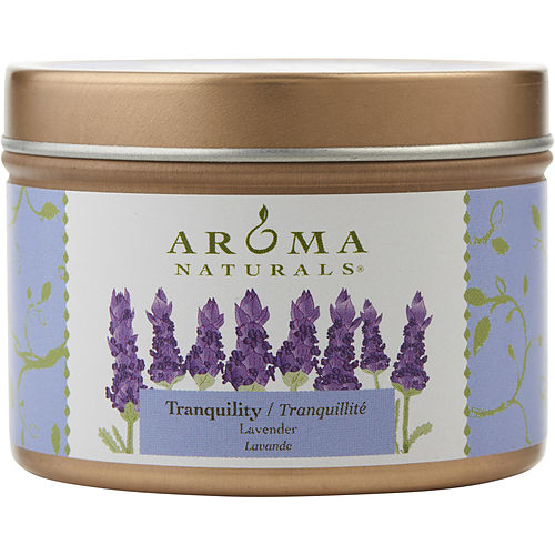 Tranquility Aromatherapytranquility Aromatherapyone 2.8Oz Small Soy To Go Tin  Aromatherapy Candle.  The Essential Oil Of Lavender Is Known For Its Calming And Healing Benefits.  Burns Approx. 15 Hrs.