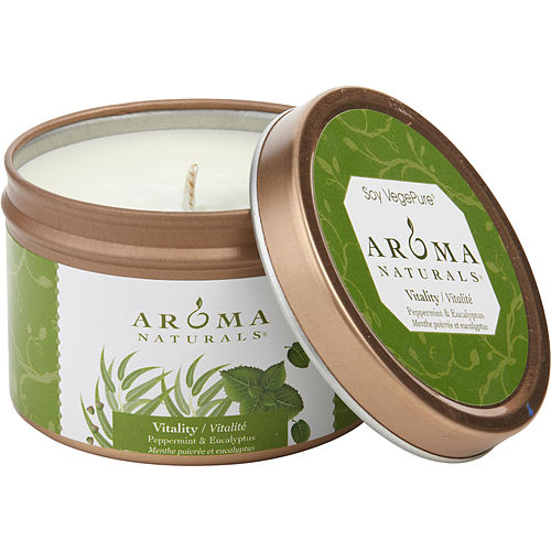 Vitality Aromatherapyvitality Aromatherapyone 2.5X1.75 Inch Tin Soy Aromatherapy Candle. Uses The Essential Oils Of Peppermint & Eucalyptus To Create A Fragrance That Is Stimulating And Revitalizing.  Burns Approx. 15 Hrs.