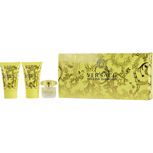 Gianni Versaceversace Yellow Diamondedt 0.17 Oz Mini & Body Lotion 0.8 Oz & Shower Gel 0.8 Oz