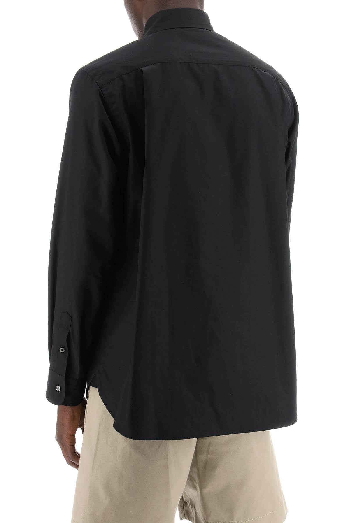 Sacai Sacai layered poplin effect shirt with