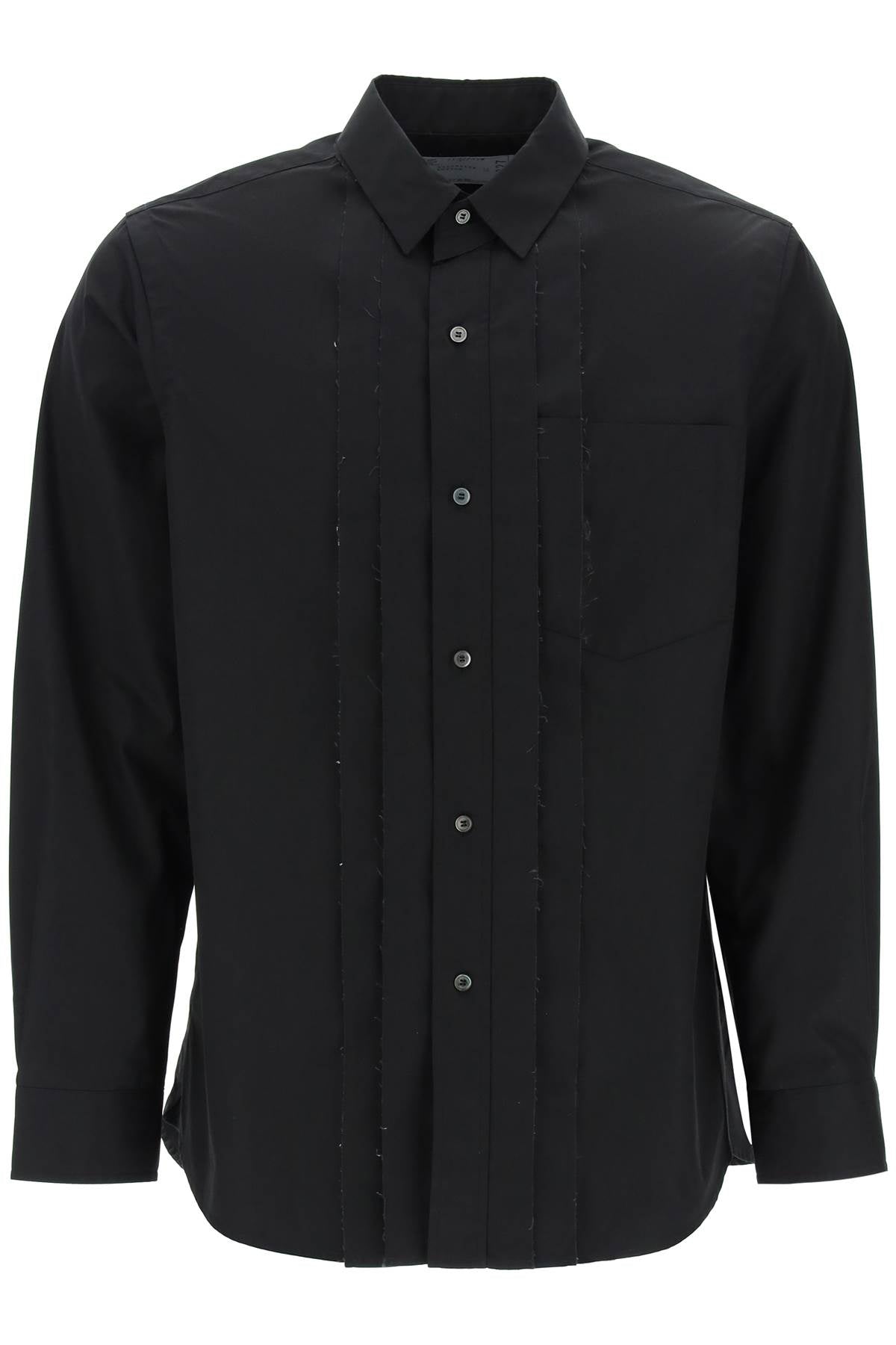 Sacai Sacai layered poplin effect shirt with