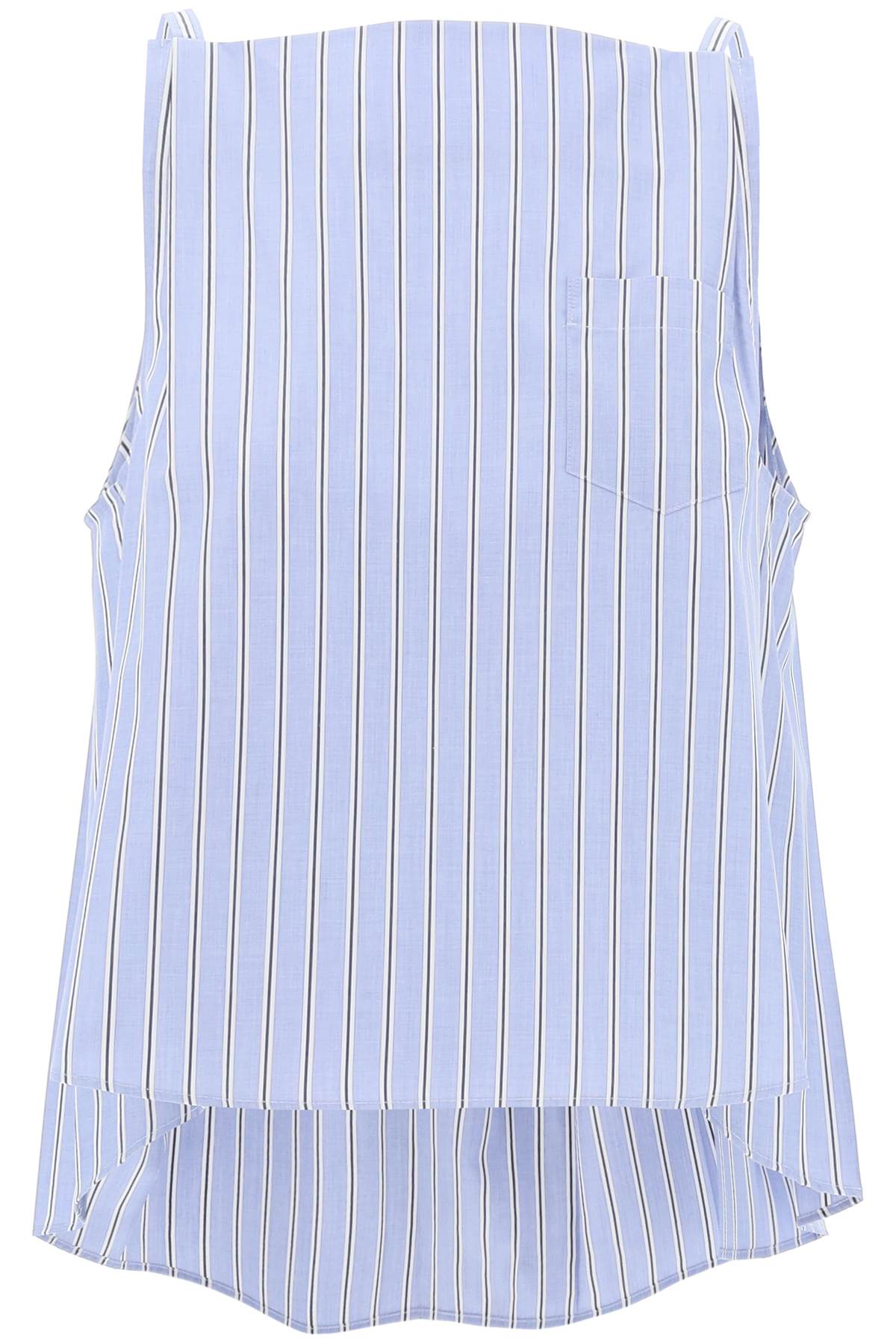 Sacai Sacai striped sleeveless top in poplin