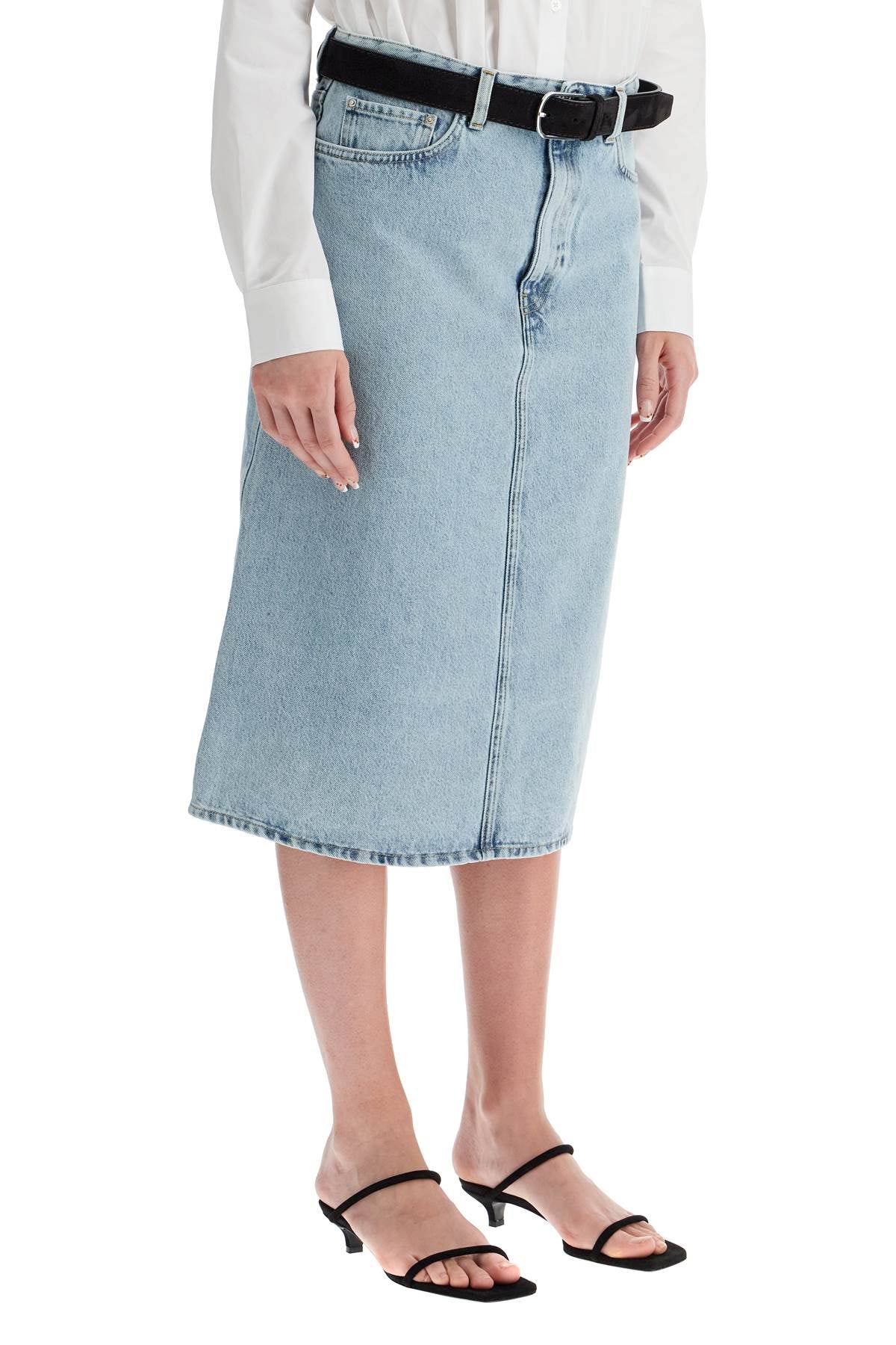 Toteme denim midi skirt in seven