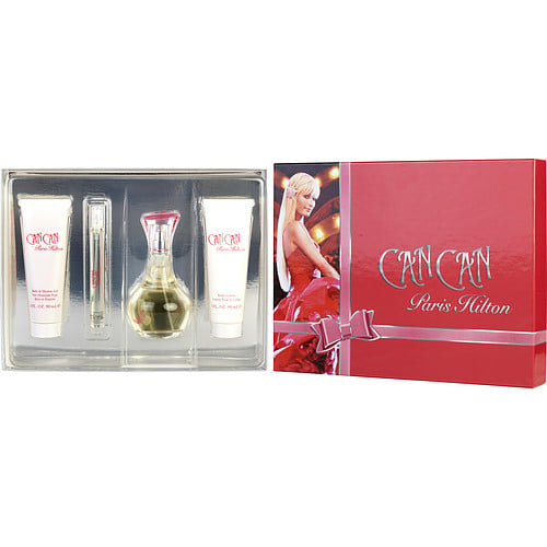 Paris Hiltonparis Hilton Can Caneau De Parfum Spray 3.4 Oz & Body Lotion 3 Oz & Shower Gel 3 Oz & Eau De Parfum Spray 0.34 Oz Mini