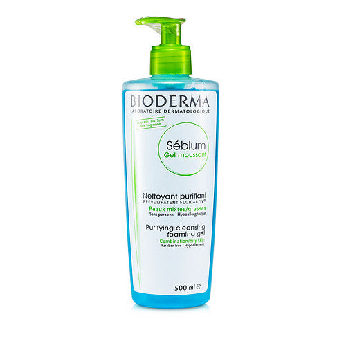 Biodermabiodermasebium Purifying And Foaming Cleansing Gel - For Combination/Oily Skin (With Pump) --500Ml/16.7Oz