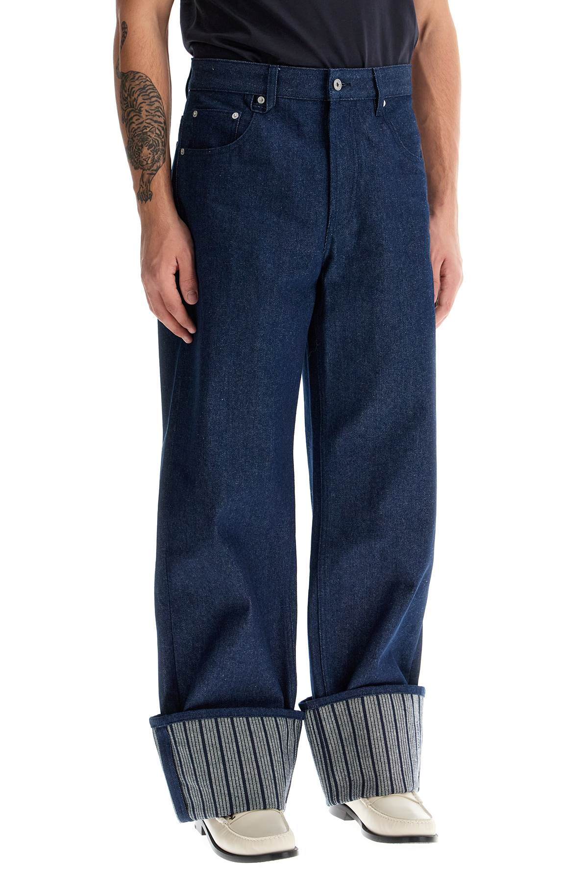 Jacquemus baggy with maxi cuff baggy jeans with