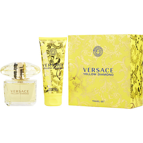 Gianni Versaceversace Yellow Diamondedt Spray 3 Oz & Body Lotion 3.4 Oz (Travel Set)