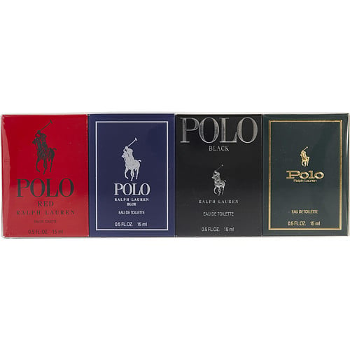 Ralph Lauren Ralph Lauren Variety 4 Piece Mini Variety With Polo & Polo Blue & Polo Black & Polo Red And All Edt 0.5 Oz