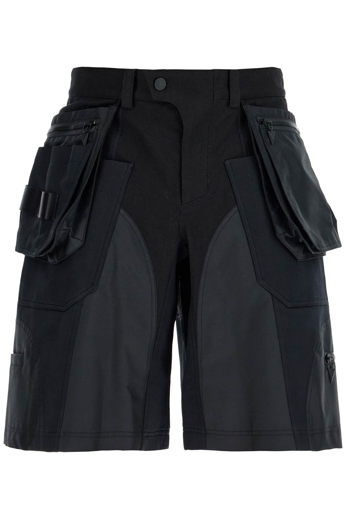 Mugler "bi-material cargo bermuda shorts