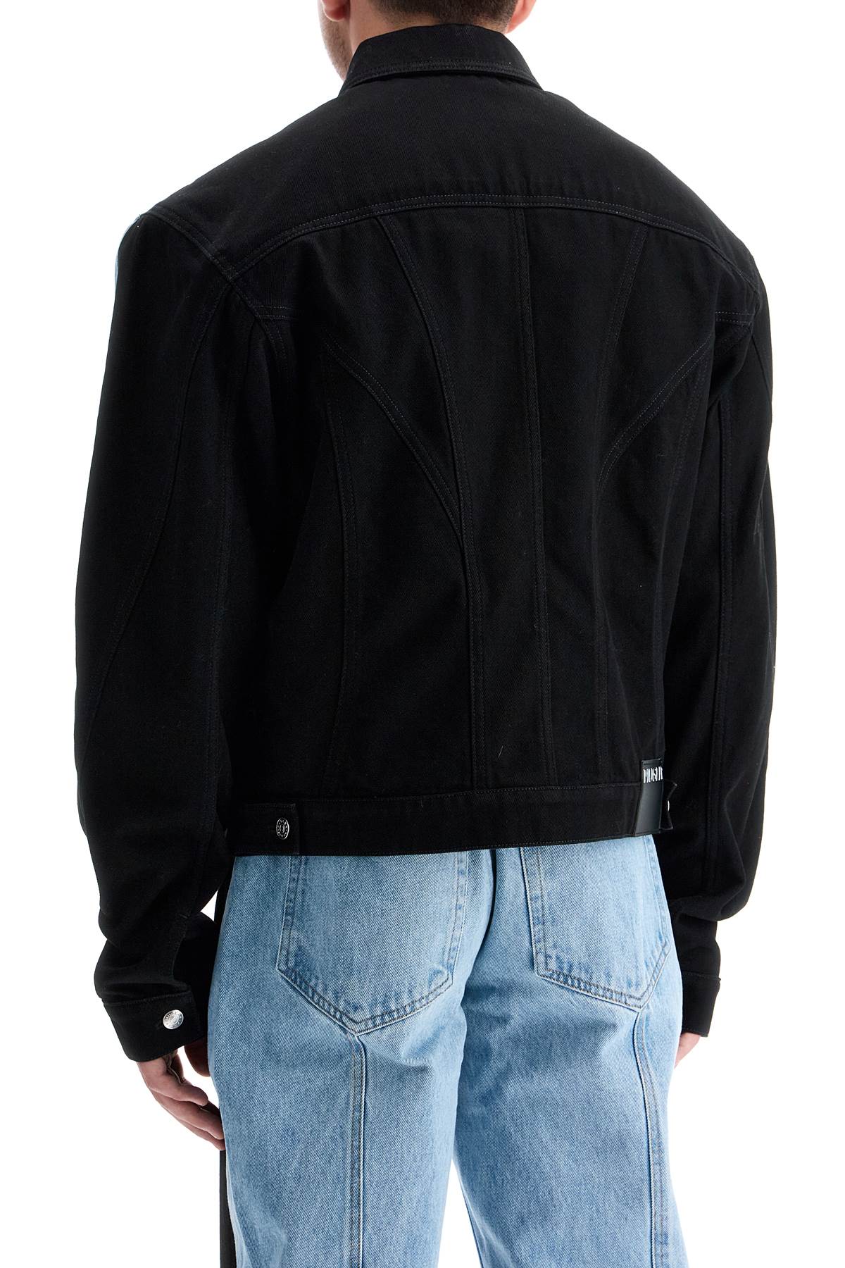 Mugler two-tone denim jacket