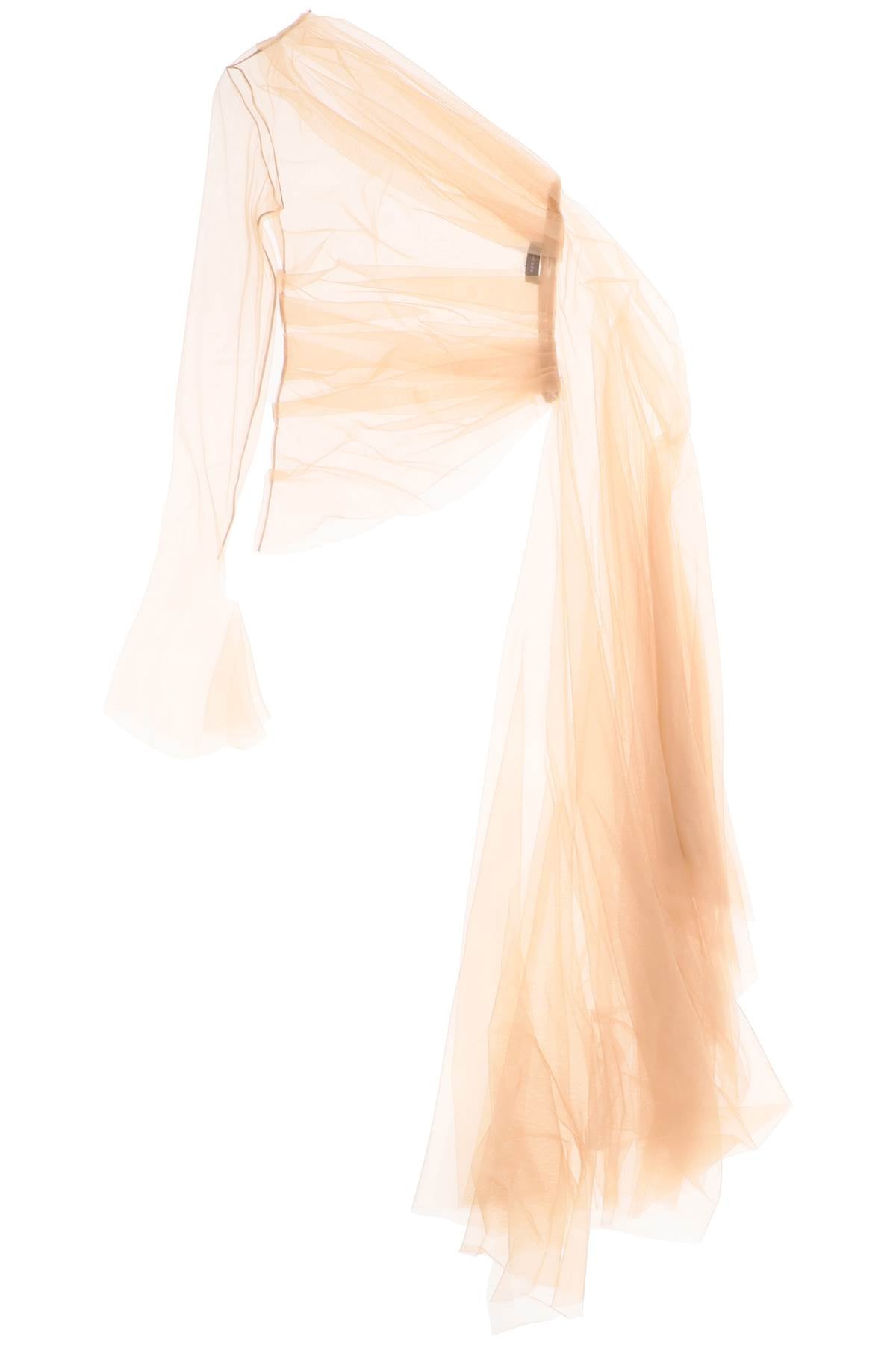 Mugler one-shoulder tulle