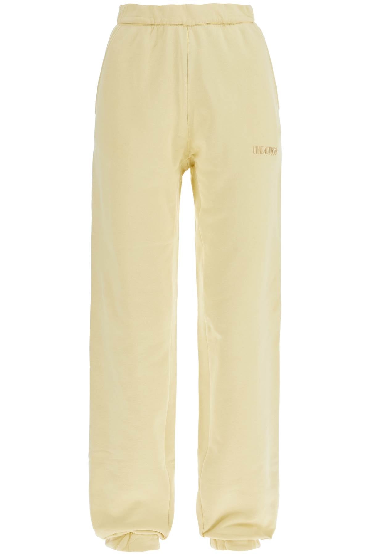 The Attico high waist loose yellow cotton pants