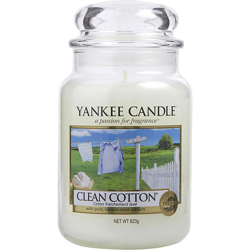 Yankee Candleyankee Candleclean Cotton Scented Large Jar 22 Oz