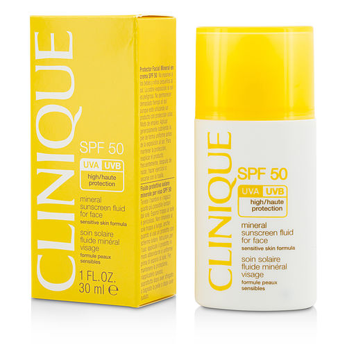 Cliniquecliniquemineral Sunscreen Fluid For Face Spf 50 - Sensitive Skin Formula --30Ml/1Oz