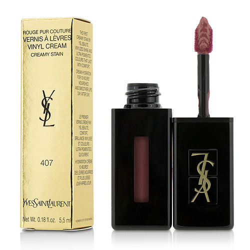 Yves Saint Laurent Yves Saint Laurent Rouge Pur Couture Vernis A Levres Vinyl Cream Creamy Stain - # 407 Carmin Session  --5.5Ml/0.18Oz For Women