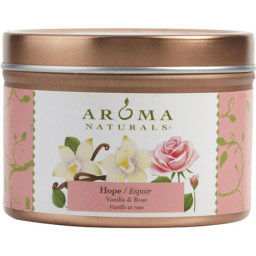 Hope Aromatherapyhope Aromatherapyone 2.5X1.75 Inch Tin Soy Aromatherapy Candle. Combines The Essential Oils Of Vanilla & Rose. Burns Approx. 15 Hrs.