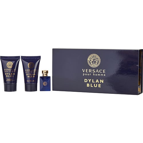 Gianni Versaceversace Dylan Blueedt 0.17 Oz Mini & Shower Gel 0.8 Oz & Aftershave Balm 0.8 Oz