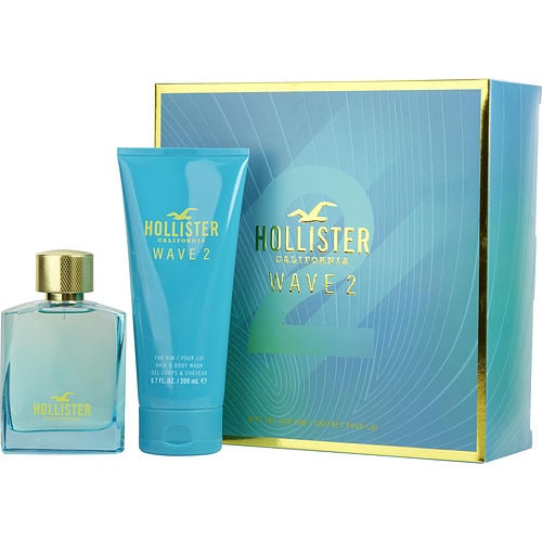 Hollisterhollister Wave 2Edt Spray 3.4 Oz & Hair And Body Wash  6.7 Oz