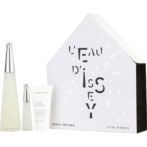 Issey Miyakel'Eau D'Isseyedt Spray 3.3 Oz & Body Lotion 1.6 Oz & Edt Spray 0.33 Oz Mini