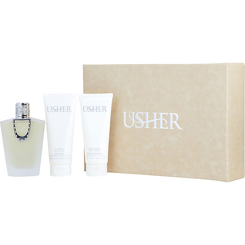 Usher Usher Eau De Parfum Spray 3.4 Oz & Body Lotion 3.4 Oz & Body Wash 3.4 Oz